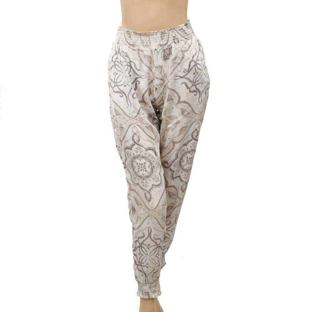 Odd Molly Anthropologie Printed Trouser Pants High Waisted Smocked M 2